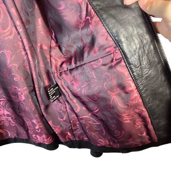 Vintage Y2K Black Lamb Leather Zip Up Jacket - Picture 5 of 12